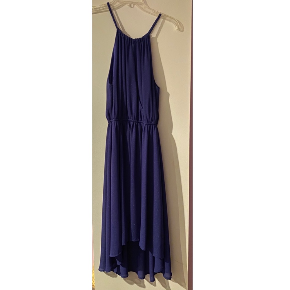 Blue high low dress